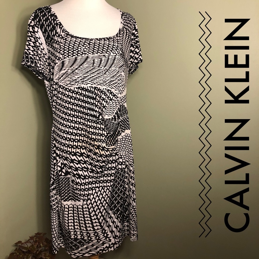 14 Calvin Klein women's dress. Black and white.